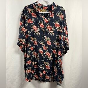 Johnny Bigg Men's Short Sleeve Floral Button Up Shirt 6XL